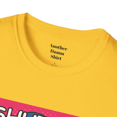 SHUT UP Pop Art Woman striking a Librarian pose Unisex Softstyle T Shirt