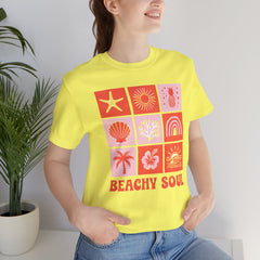 Beachy Soul Unisex Jersey Tee - Perfect Summer Vibes, Casual Wear, Gift for Beach Lovers, Vacation Outfit, Relaxed Style