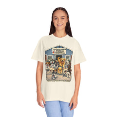 Front Graphic "Who Let the Dogs Out?" Baldwin Harbor Animal Hospital Cute Vet Clinic T Shirt