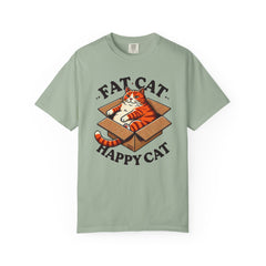 Fat Cat Happy Cat Graphic T-Shirt — Garment-Dyed Unisex Tee