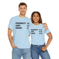 Personality, Looks, Fingers Count - Unisex Heavy Cotton Tee / Prosthetic Humor / One Leg / One Arm / Missing Fingers