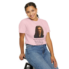 Isaac Newton Quote T-Shirt — "Gravity wasn't my idea" Scientific Humor Tee