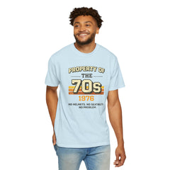 70s Retro Tee – "Property of the 70s 1976" Vintage Graphic T-Shirt