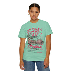 Bhavna Personalized 50th Birthday Girls Trip Savannah, Georgia T-Shirt