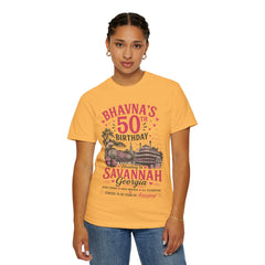 Bhavna Personalized 50th Birthday Girls Trip Savannah, Georgia T-Shirt
