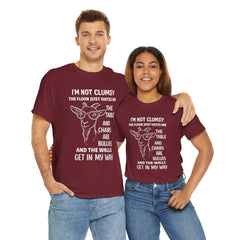 Clumsy Funny Goat Graphic Tee | Unisex Heavy Cotton Tee | Great Gift for Animal Lovers, Birthdays, Casual Wear, Humorous Gifts, Everyday Style