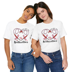 Phlebotomist Heart Butterflies Tee