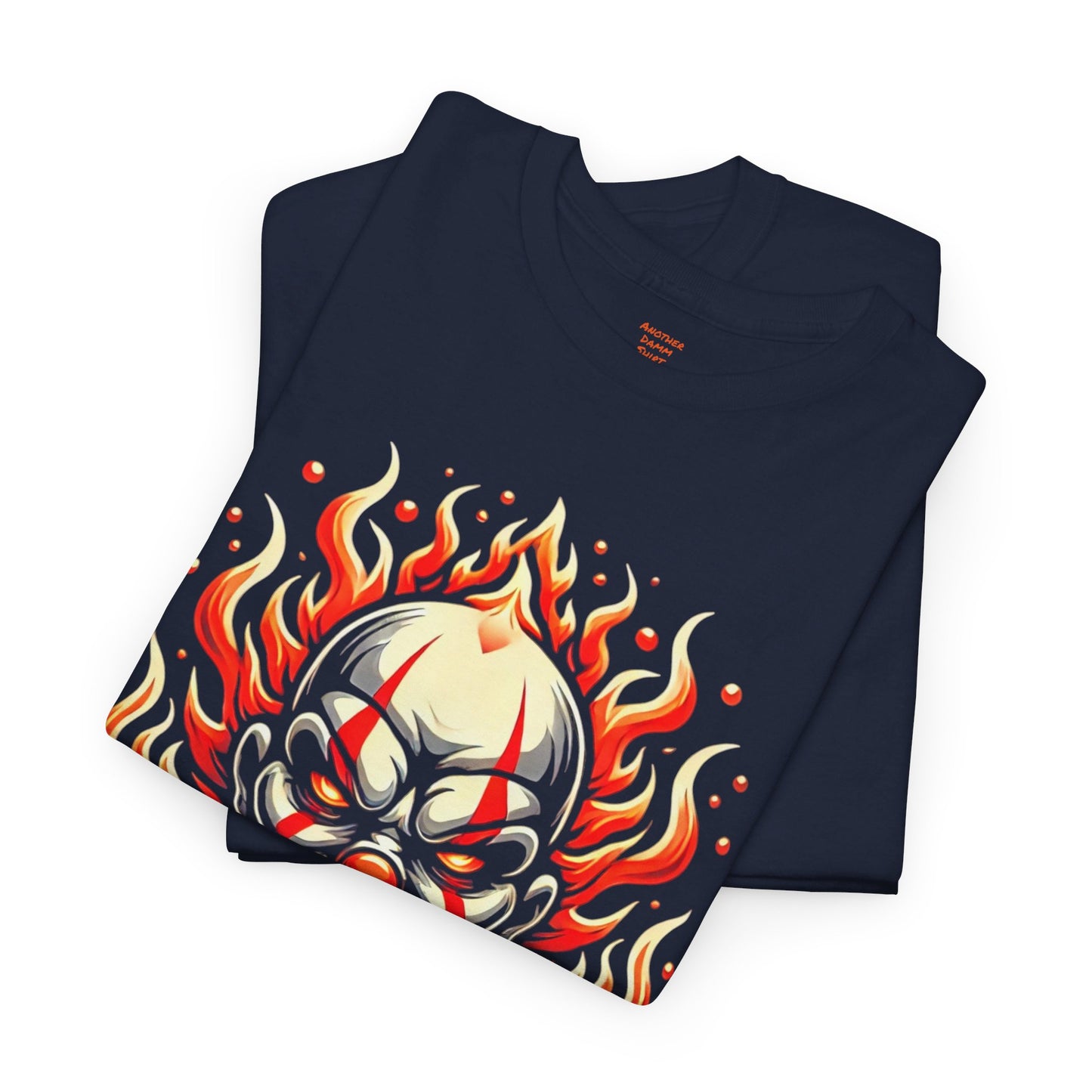 Flaming Fire Clown - Graphic Unisex Heavy Cotton Tee