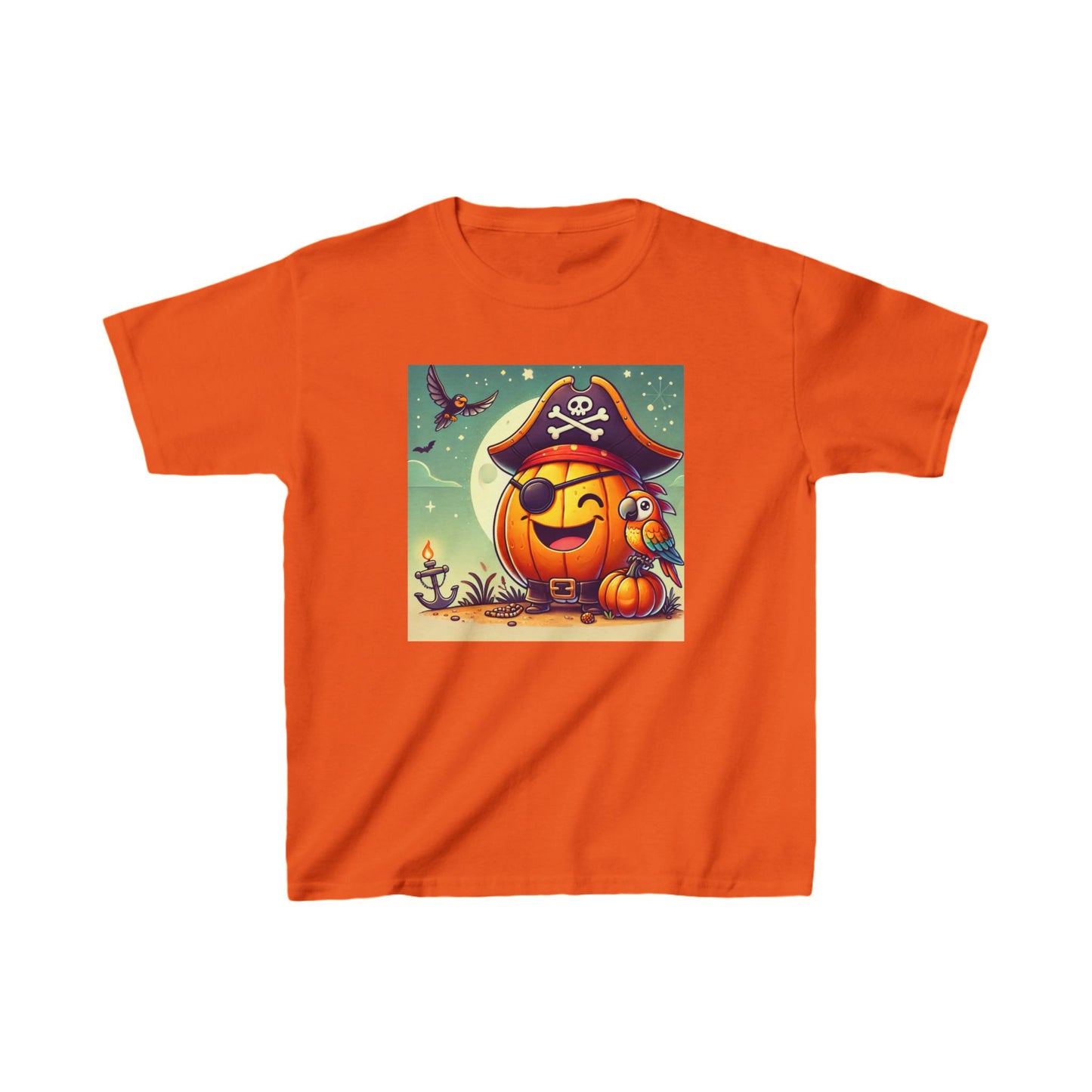 Friendly Pumpkin Pirate  - Kids Heavy Cotton™ Tee