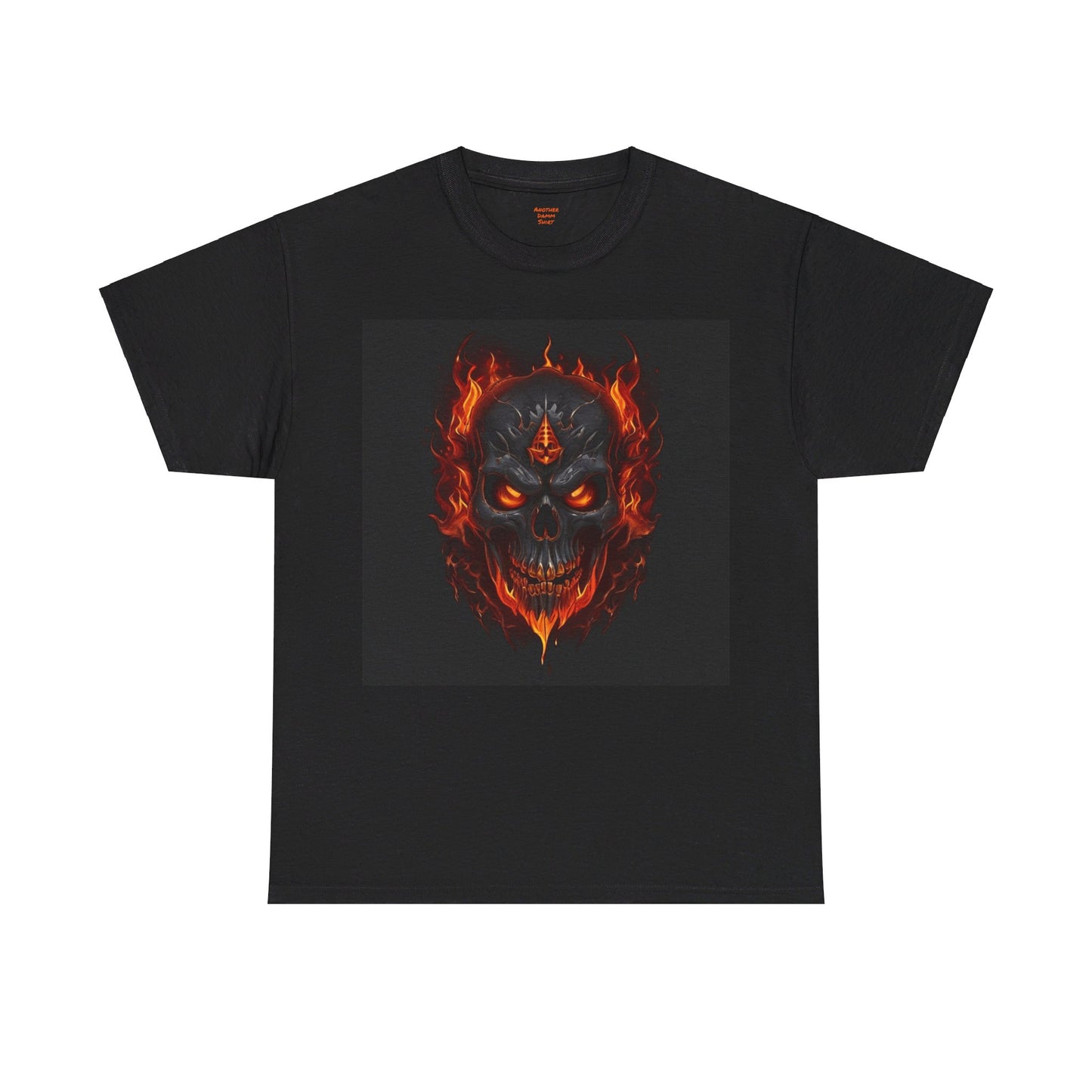 Fire Skull - Graphic Unisex Heavy Cotton Tee