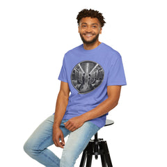 Don;t Stop Believing Subway Reflection T-Shirt — Vintage Black & White Urban Photo Tee