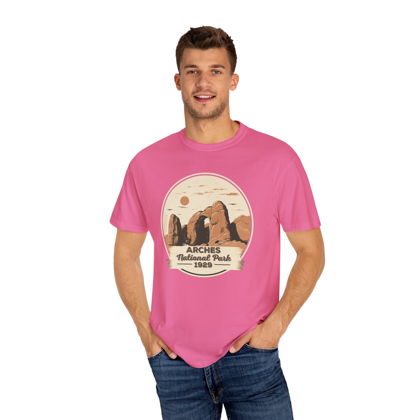 Arches National Park Graphic, Comfort Colors Soft Relaxed Fit Unisex Garment-Dyed T-shirt