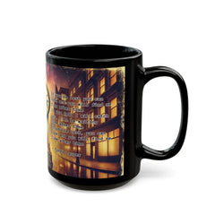 Time After Time Cyndi Lauper inspired full wrap with Lyrics Graphic - Black Mug (11oz, 15oz)