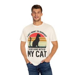 Workout & Cat Lover Unisex T-Shirt - I Just Want to Workout and Hang with My Cat