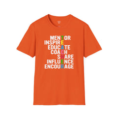 How Do You Spell TEACHER,Unisex T Shirt,Mentor,Inspire,Educate,Coach.Share,Influence,Encourage,Educator apparel,School wear,Teacher apparel