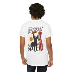 Breakfast Club Dog T‑Shirt — Retro Bacon & Eggs Graphic Tee