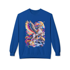 Whimsical Rainbow Winged Unicorn Sweatshirt