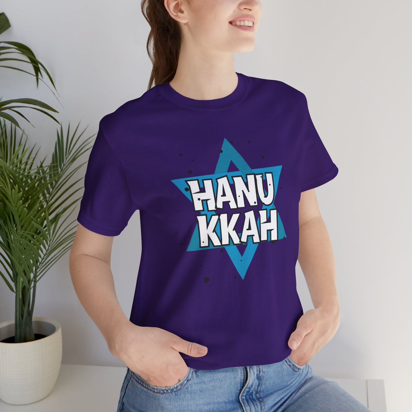 Happy Hanukkah Star Of David - Unisex Jersey Short Sleeve Tee