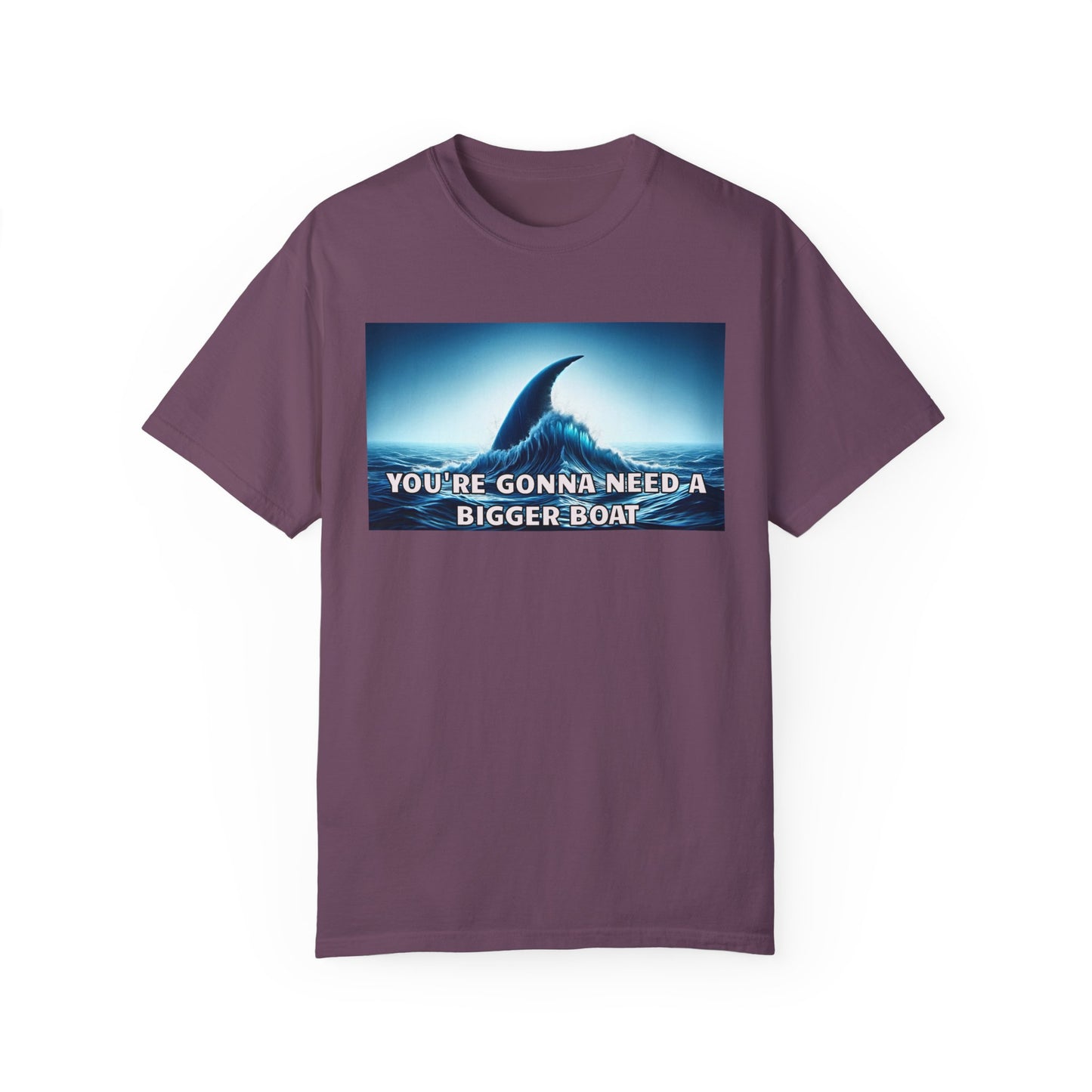 Jaws Movie  Influenced shark fin quote Mural Graphic - Unisex Comfort Colors Shirt