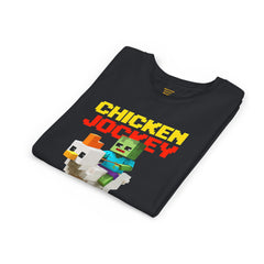 Youth Chicken Jockey Tee - Fun Gamer T-Shirt for Kids