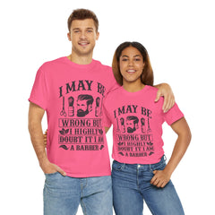 Humorous Barber Tee, Funny Barber Gifts, Unisex Cotton Shirt, Barber Appreciation, Father's Day Gift Tee, Hair Stylist T-Shirt