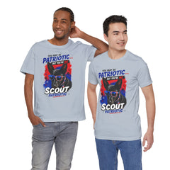 Personalized With Your Dogs Image and Name Patriotic Unisex Jersey Short Sleeve Tee