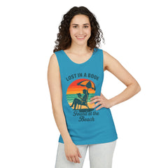 Beach Reader Unisex Tank Top | Summer Vibes | Lost In A Book | Perfect for Book Lovers, Beach Days, Vacations, Gifts, Relaxing Moments