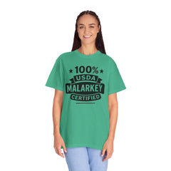 100% USDA Malarkey Certified T-Shirt, Funny Tee, Gift for Farmers, Humorous Apparel, Casual Wear, Agricultural Humor