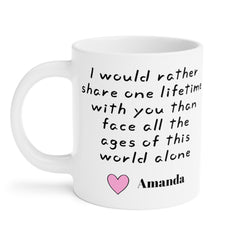 I would rather share one lifetime with you | LOR Movie Quote,Valentine Gift,Gift For Him,Anniversary Gift,Boyfriend Gift,Husband Gift