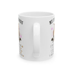 MY FIVE MOODS Owl Mug, funny owl mug, white ceramic mug, 11oz, 15oz, animal lover mug, owl lover mug, gift for her, funny sober owl quote