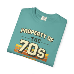 70s Retro Tee – "Property of the 70s 1976" Vintage Graphic T-Shirt