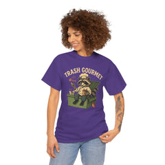 Trash Gourmet Unisex Heavy Cotton Tee, Funny Graphic T-Shirt, Quirky Casual Wear, Unique Gift for Food Lovers, Eco-Friendly Apparel