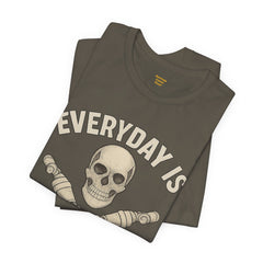 Fitness Tee | Leg Amputee Funny Skull, Everyday Leg Day Gym Shirt, Workout Top