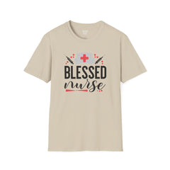 Blessed Nurse - Unisex Softstyle T-Shirt | Nurse Awareness, Medical Apparel, Gift For Her, Scrub Tee, Hospital Staff Gift, Registered Nurse