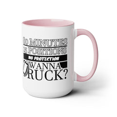 FUNNY RUGBY MUG  Two-Tone Coffee Mug, 15oz