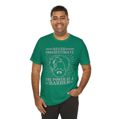 Never Underestimate the Power of a Barber Tee - Unisex Short Sleeve Shirt, Barber Gift, Hair Stylist Apparel, Funny Barber Shirt, [...]
