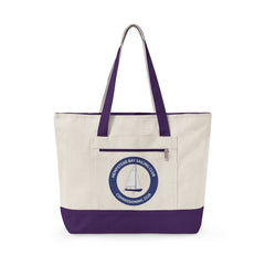 Hempstead Bay Sailing Club Commencement 2026 Canvas Tote Bag — Nautical Sailboat Club Zippered Tote
