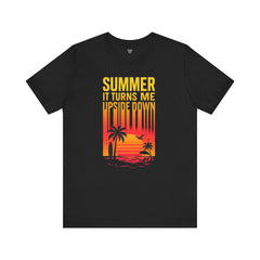 Summer Vibes Unisex Tee - "Summer, It Turns Me Upside Down" Graphic Shirt
