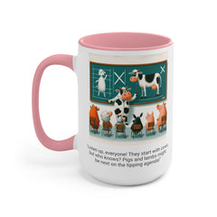 COW TIPPING Awareness - Accent Mugs | Cow Tipping Is Real, Bovine Humor. Gift For Him, Gift For Her, Farm Humor, Cow Fan Gift, Farm Animal
