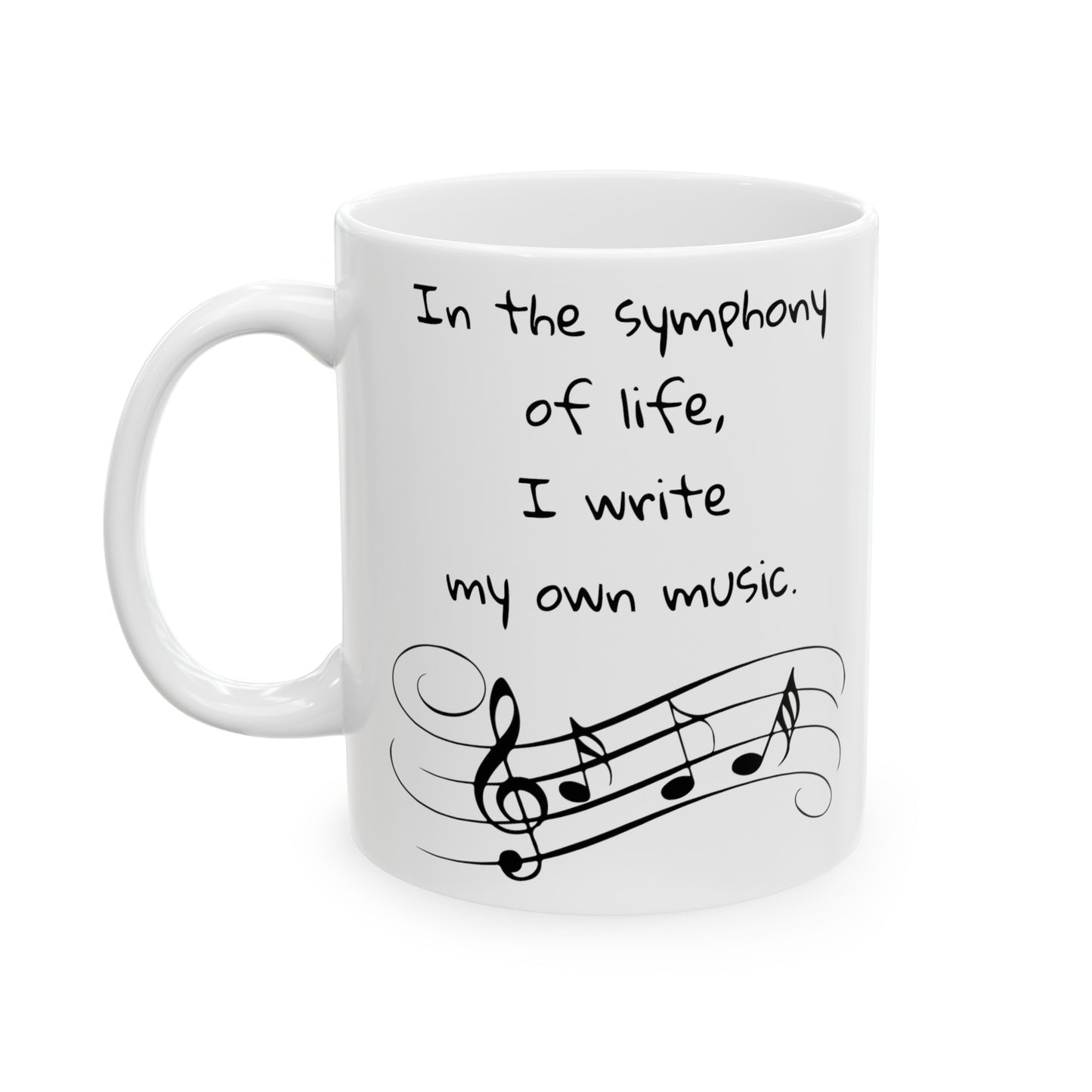 Music quote mug, life symphony mug