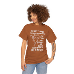Clumsy Funny Goat Graphic Tee | Unisex Heavy Cotton Tee | Great Gift for Animal Lovers, Birthdays, Casual Wear, Humorous Gifts, Everyday Style