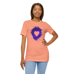 Galaxy Heart Tee — Purple or Green Splatter Heart T-Shirt