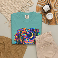 Mystical Psychedelic Moonlit Forest T-Shirt
