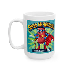 Super Nephrologist Saving Kidneys Daily, Graphic Ceramic Mug, (11oz, 15oz)