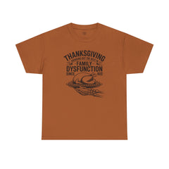 Thanksgiving Family Dysfunction Tee, Unisex Cotton T-Shirt, Funny Holiday Shirt, Family Gathering Wear, Thanksgiving Humor Apparel