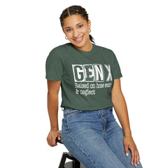 GEN X FUNNY graphic, Raised on Hose Water and Neglect, Retro Comfort Colors 1717, unisex garment-dyed t-shirt, gift for him, gift for her, Birthday gift tee, Vintage Style graphic tee, Fathers Day Shirt