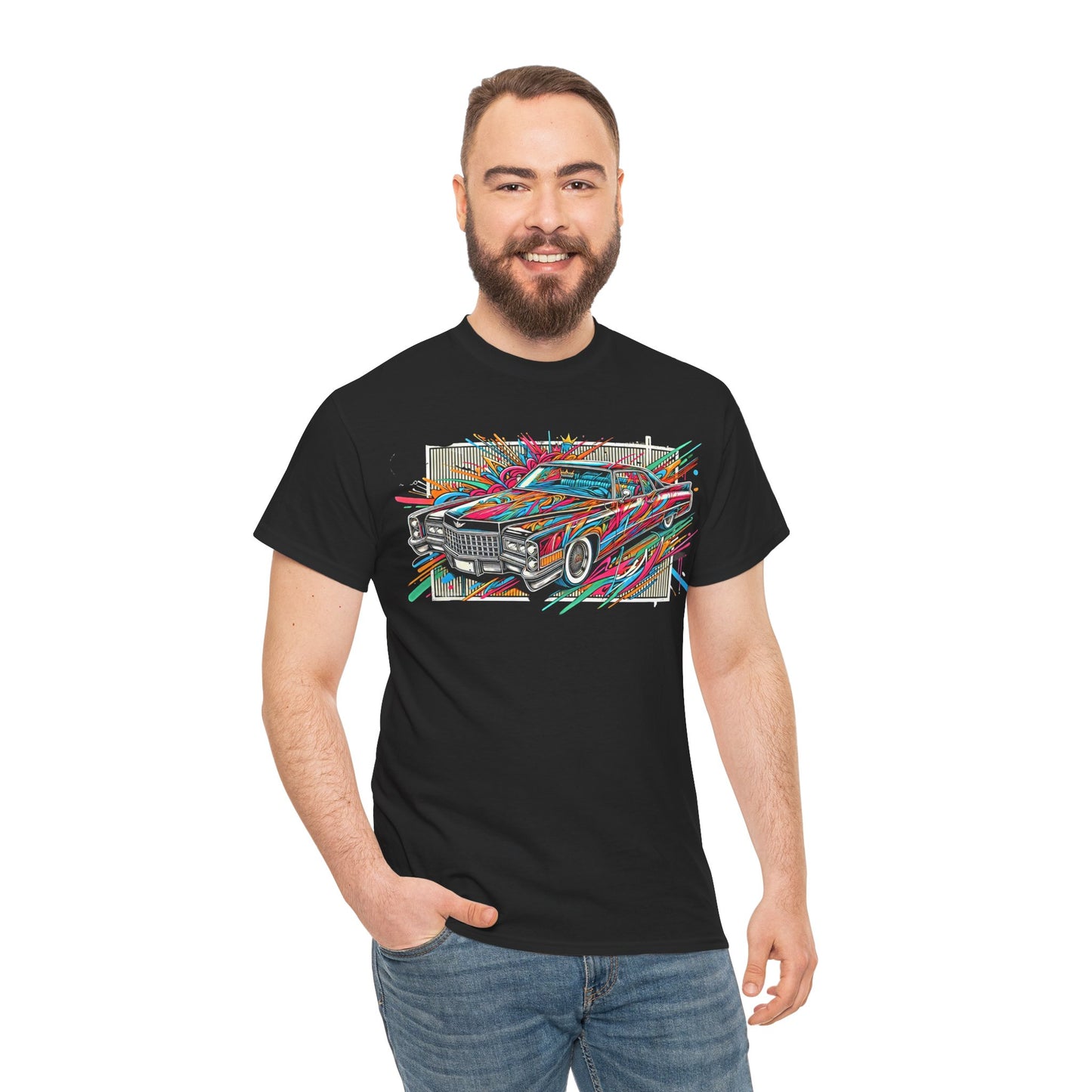 Graffiti Mania Cadillac Eldorado Graphic - Unisex Heavy Cotton Tee