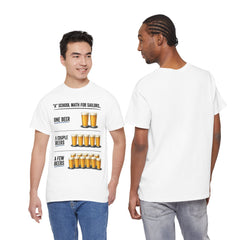 T-Shirt -  "A" School Math for Sailors Funny Beer Graphic Tee