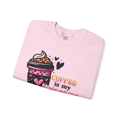 Woman's Coffee Is My Valentine - Unisex Heavy Blend™ Crewneck Sweatshirt