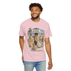 Front Graphic "Who Let the Cats Out?" Baldwin Harbor Animal Hospital Cute Vet Clinic T Shirt